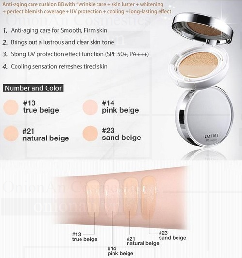 Phấn nước Laneige BB Cushion Anti Aging SPF50+ PA+++